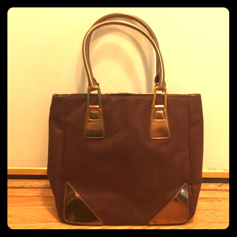 Brand new Estée Lauder suede leather tote.